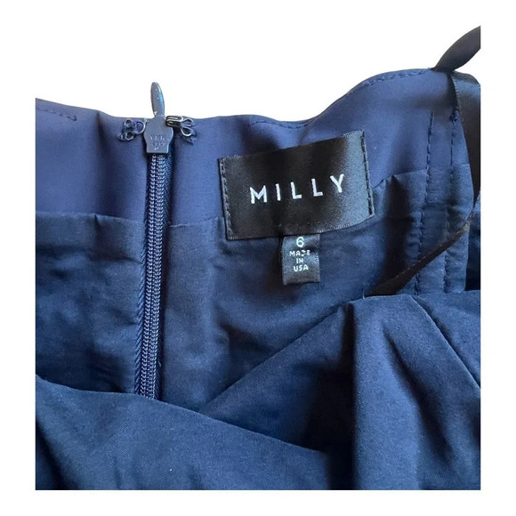 Milly Natalie Off-the-Shoulder Tech Stretch Cocktail Dress - Picture 6 of 7